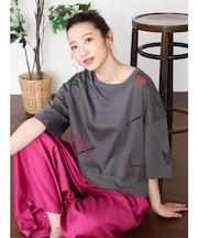 ランダムレター刺繍Tシャツ