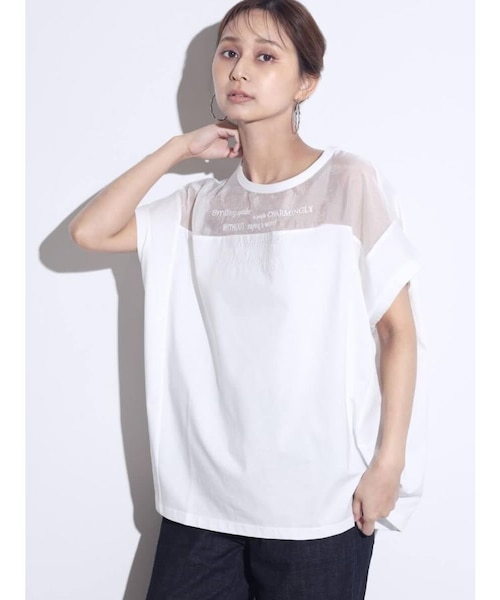 ロゴオーガンジーTシャツ｜メドックの通販｜&mall（アンドモール