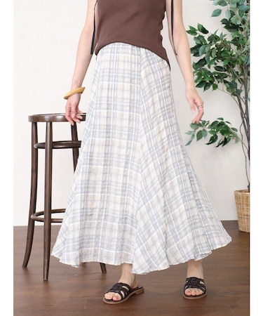 【再入荷】サッカーチェックフレアスカート