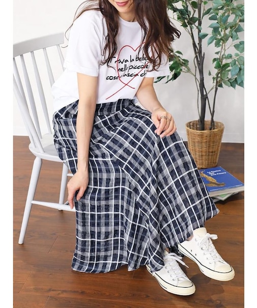 【再入荷】サッカーチェックフレアスカート