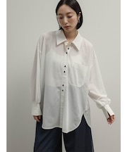 ダブルボタンメッシュカラーシャツ