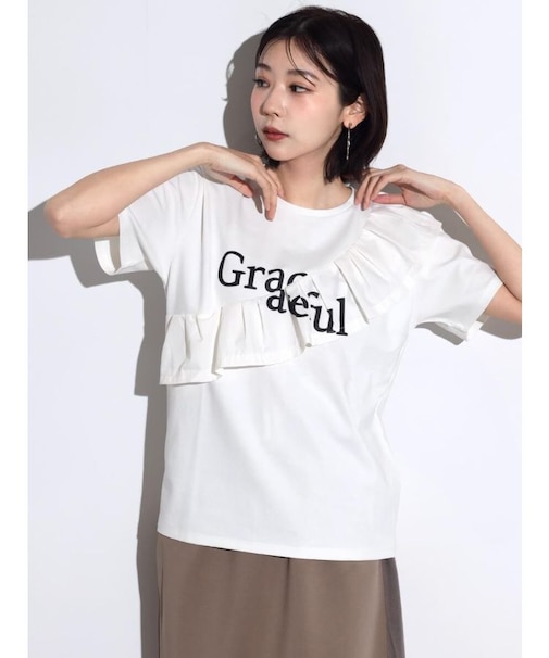 ビッグフリルロゴTシャツ