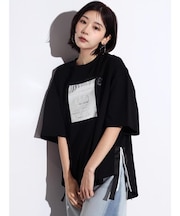 箔プリントサイドファスナーTEE