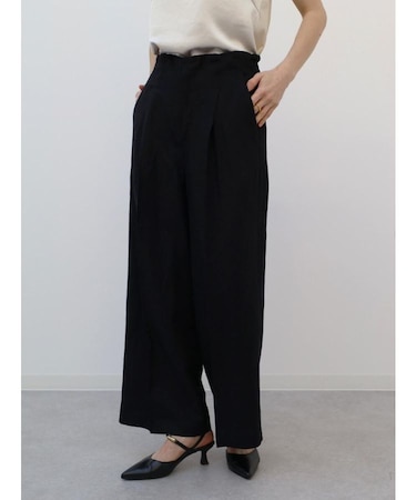 リネンミックスタックプレスパンツ