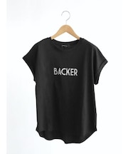 箔プリントロールアップTシャツ