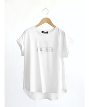 箔プリントロールアップTシャツ