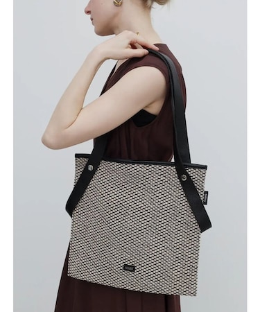 【ta-bru】2wayハンドルトートバッグ（black×offwhite）