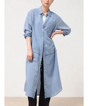コットンデニムシャツワンピース
