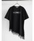 レースアシメヘム箔ロゴTシャツ