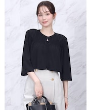 シャーリングショートカーディガン