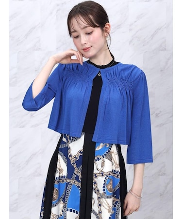 シャーリングショートカーディガン