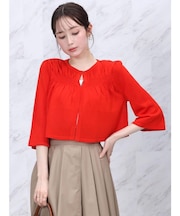 シャーリングショートカーディガン