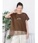 アシメレースヘムロゴTシャツ