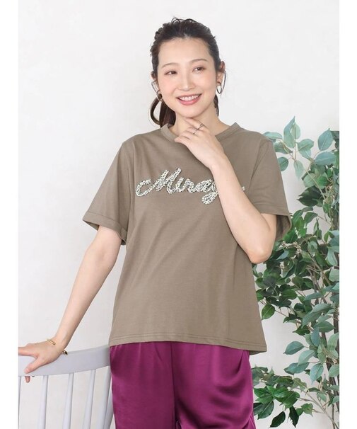 刺繍ロゴTシャツ
