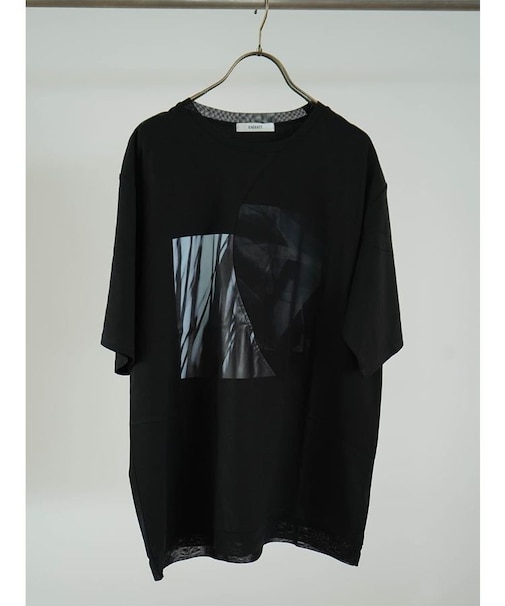 チュールドッキンググラフィックプリントTシャツ