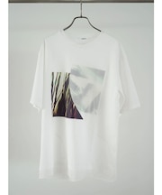 チュールドッキンググラフィックプリントTシャツ