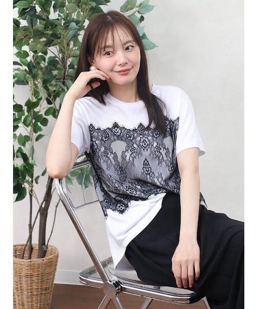 レースドッキングTシャツ