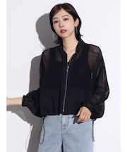 メッシュ切り替えブルゾン
