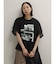 フォトコラージュプリントメッシュスリーブTシャツ