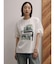 フォトコラージュプリントメッシュスリーブTシャツ