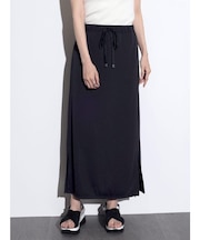 接触冷感とろみロングスカート