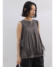 シフォンチュールWレイヤードタンク