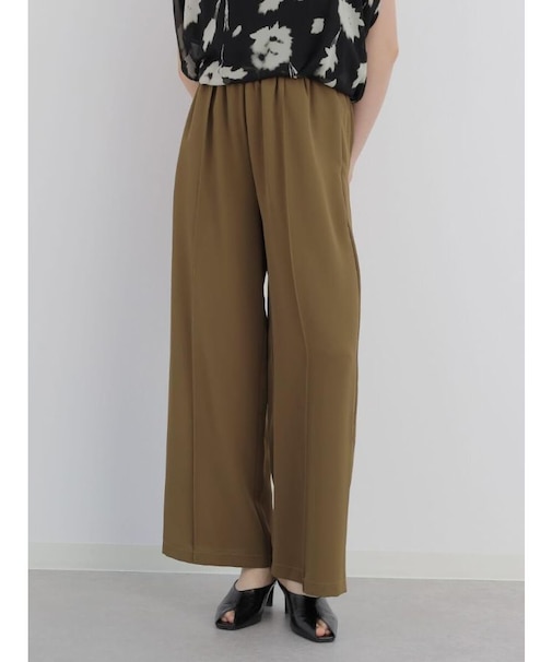 センターラインストレートワイドパンツ