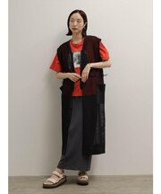 グリッターラメメッシュロングジレ
