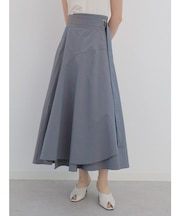 ラップフレアスカート(Ash Gray,Dark Orange,Olive,Dark Purple)
