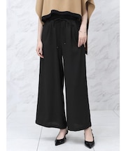 リネンミックスワイドリブパンツ