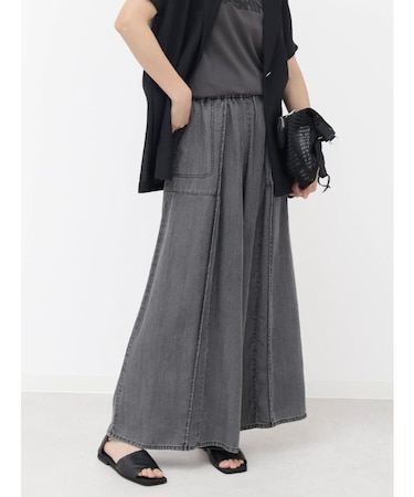 【大人気アイテム入荷!/ セットアップ可能】テンセルデニムワイドパンツ