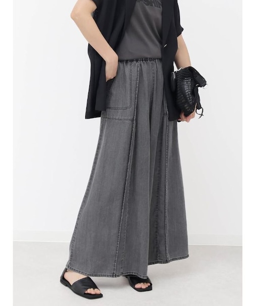 【大人気アイテム入荷!/ セットアップ可能】テンセルデニムワイドパンツ