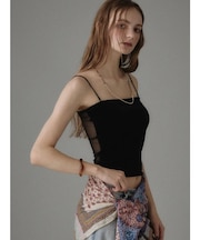【Ample別注】PALM VELOUR SHEER BARETOP