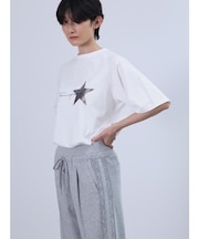 マットシルバー箔ロゴ星TEE