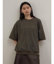 サイドジップ刺繍ロゴプルオーバー