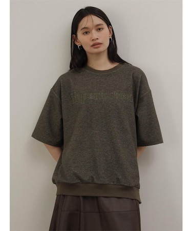 サイドジップ刺繍ロゴプルオーバー
