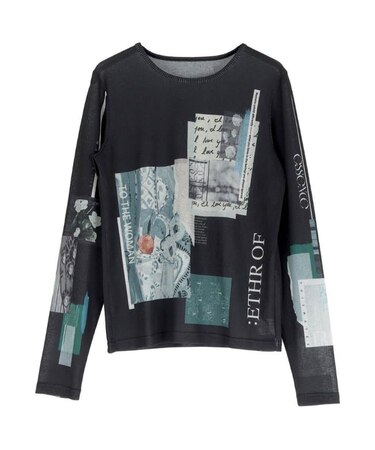 GRAPHIC PRINT SHEER TOPS