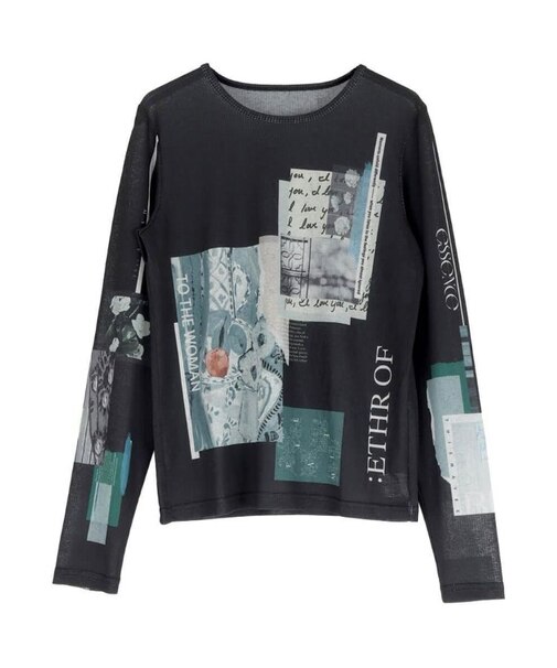 GRAPHIC PRINT SHEER TOPS