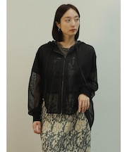 メッシュジップアップフーディー(gray,black)