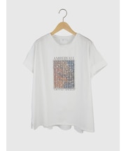 ビジューレースパッチロゴTシャツ