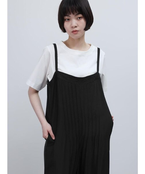 レースドッキングキャミサロペット