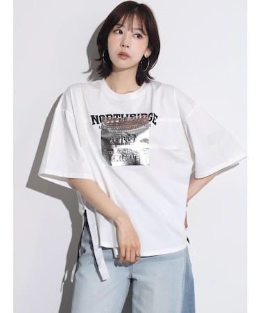 箔プリントサイドファスナーTEE