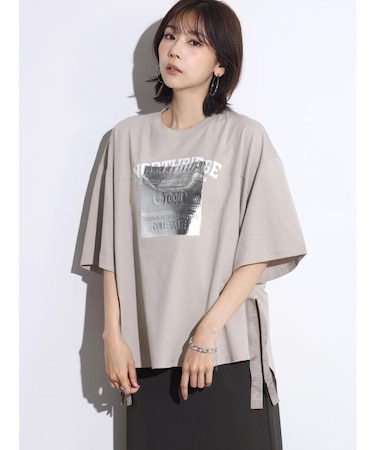 箔プリントサイドファスナーTEE