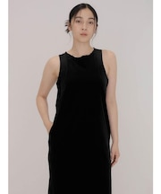 Sleeveless velour onepiece
