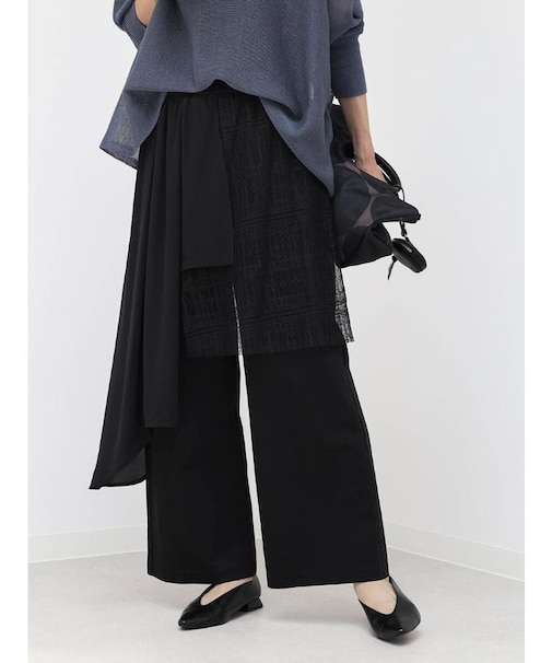 アシメドレープデザインパンツ