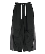 BICOLOR WIDE CARGO PANTS
