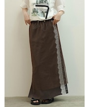 ラメチュールレイヤードカットスカート