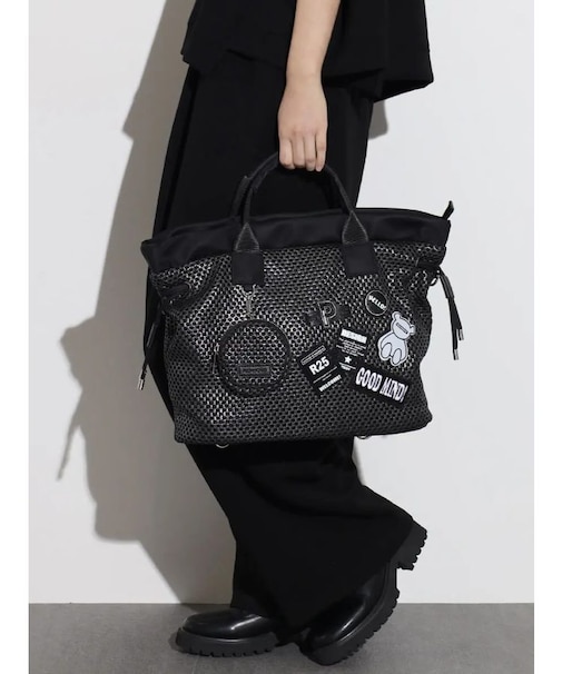 ロゴパッチ付き3WAYリュックトートバッグ