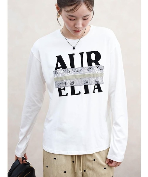 レースラインロゴロングTシャツ