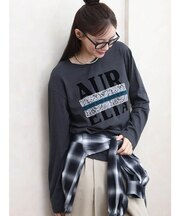 レースラインロゴロングTシャツ